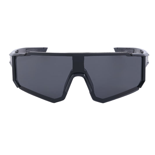 Γυαλιά Ηλίου (Μάσκα) Mask από την Exposure Sunglasses με προστασία UV400 σε μαύρο χρώμα σκελετού και μαύρο φακό.