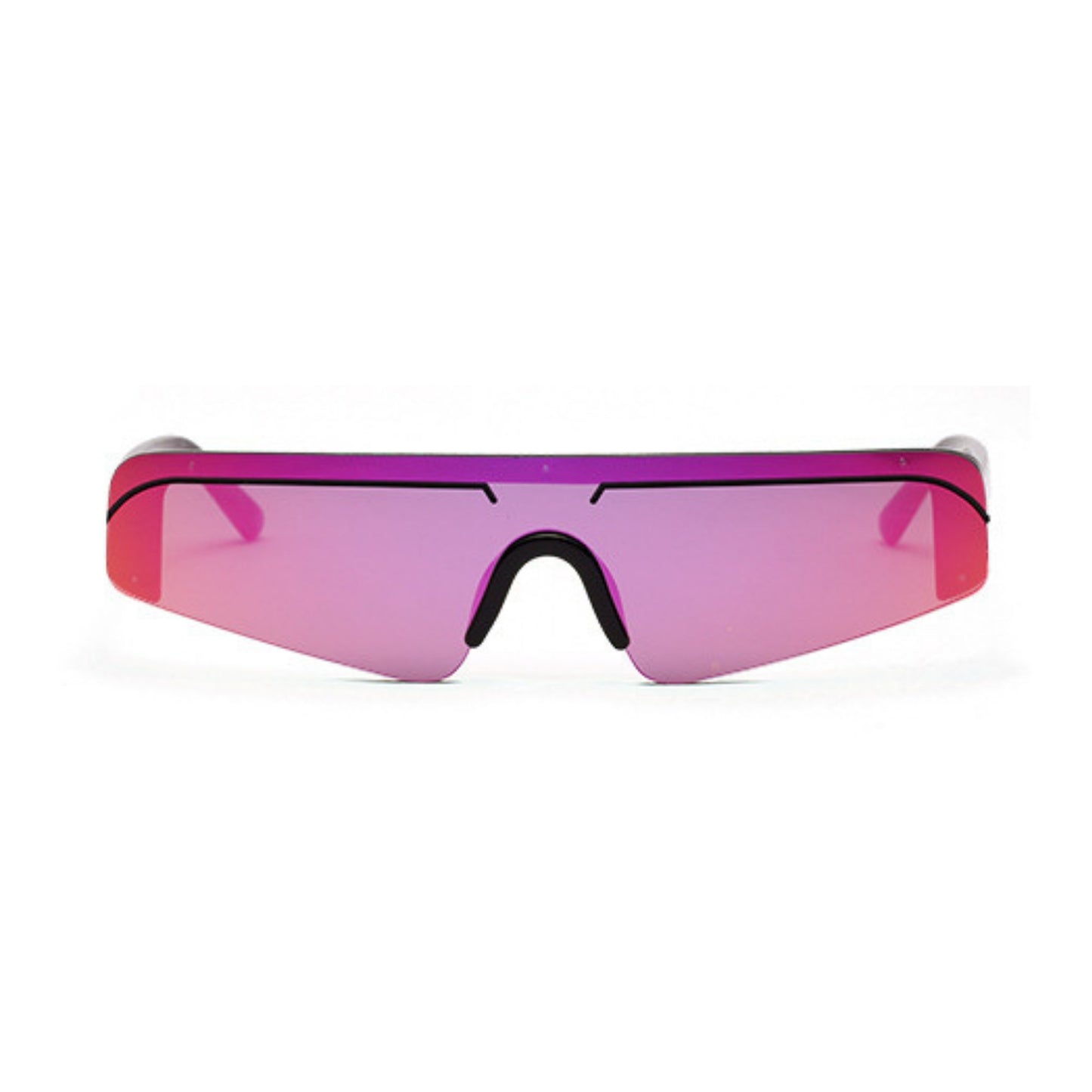 Γυαλιά ηλίου (Μάσκα) Miami της Exposure Sunglasses με προστασία UV400 με μαύρο σκελετό και μωβ φακό.