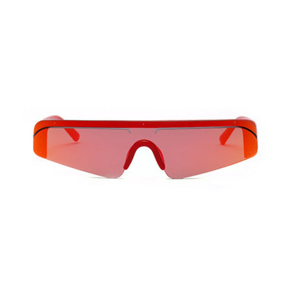Γυαλιά ηλίου (Μάσκα) Miami της Exposure Sunglasses με προστασία UV400 με κόκκινο σκελετό και κόκκινο φακό.