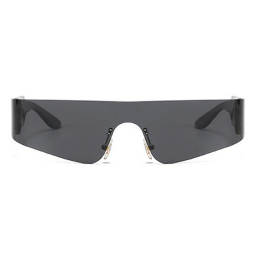 Γυαλιά ηλίου (μάσκα) Sunvio της Exposure Sunglasses με προστασία UV400 με μαύρο σκελετό και μαύρο φακό.