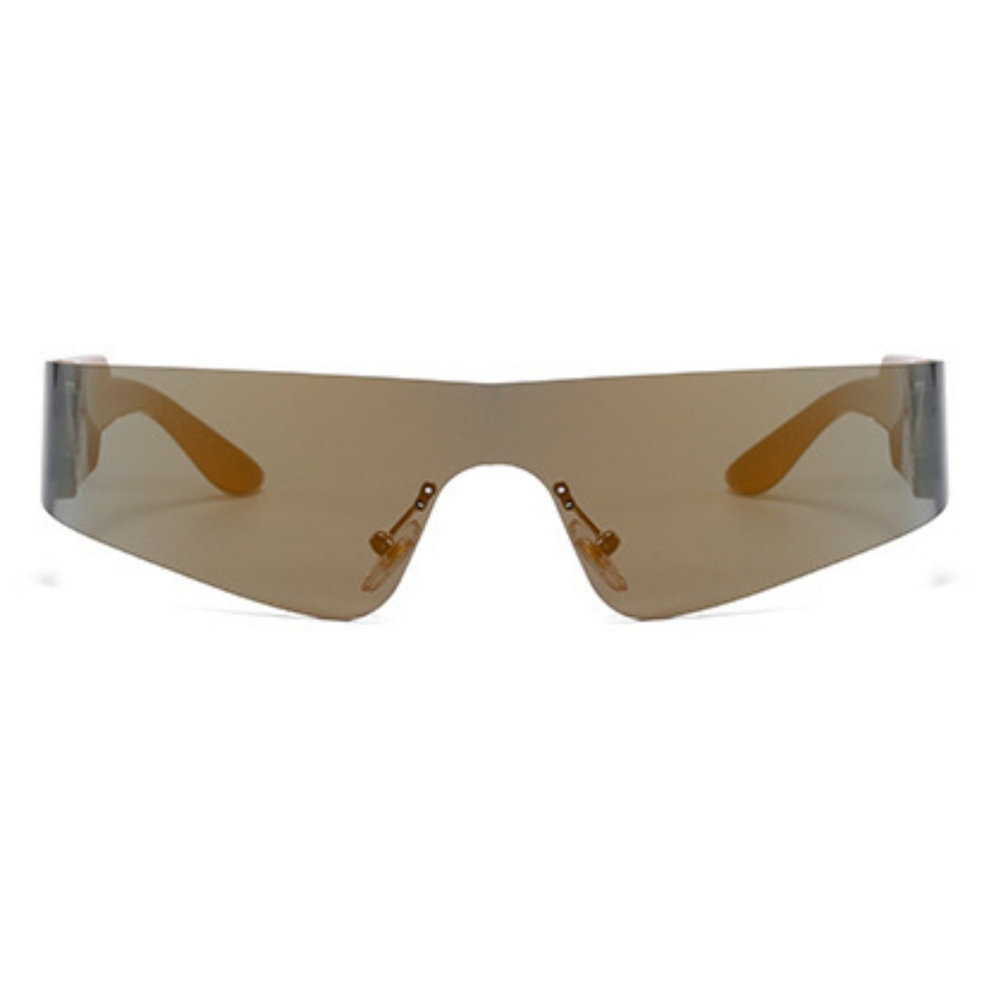 Γυαλιά ηλίου (μάσκα) Sunvio της Exposure Sunglasses με προστασία UV400 με πορτοκαλί σκελετό και μαύρο φακό.