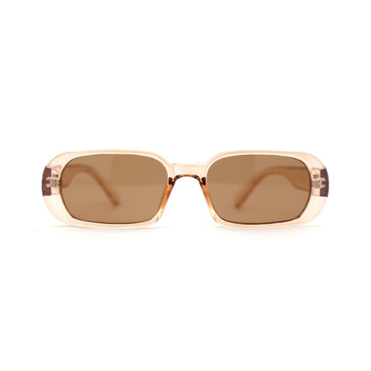 Γυαλιά ηλίου Louise της Exposure Sunglasses με προστασία UV400 σε μπεζ χρώμα σκελετού και μπεζ φακό.