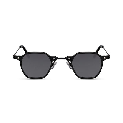 Γυαλιά ηλίου (retro) Mirage της Exposure Sunglasses με προστασία UV400 με μαύρο σκελετό και μαύρο φακό.