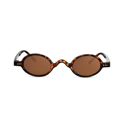 Γυαλιά ηλίου (στρογγυλά) Monaco της Exposure Sunglasses με προστασία UV400 με καφέ σκελετό και καφέ φακό.