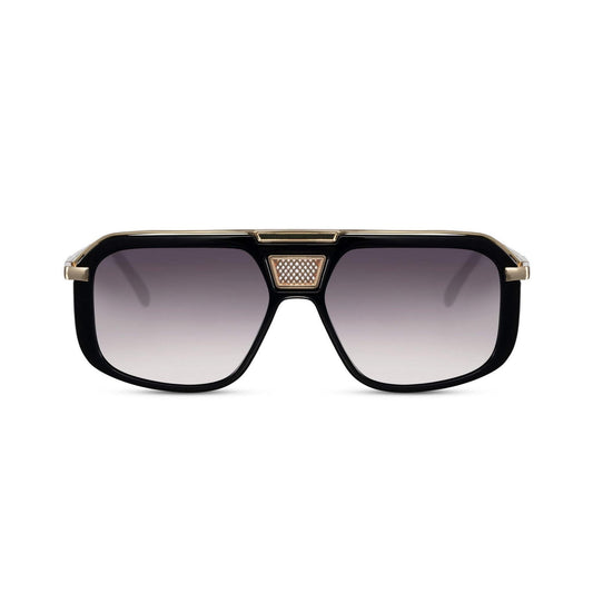 Γυαλιά ηλίου Scott της Exposure Sunglasses με προστασία UV400 με μαύρο σκελετό και μαύρο φακό.