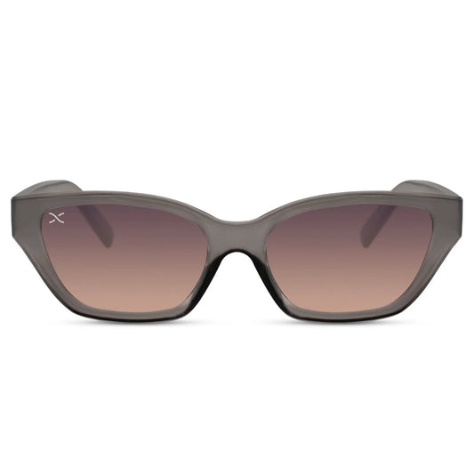 CatEye Γυαλιά Ηλίου Seville της Exposure Sunglasses με προστασία UV400 σε γκρι χρώμα σκελετού και καφέ φακό.