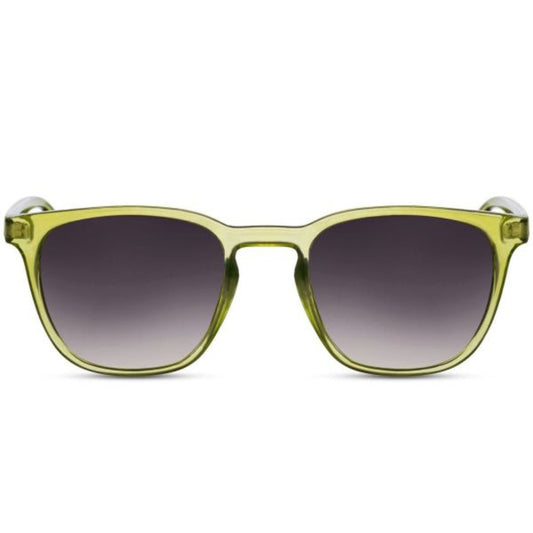 Γυαλιά ηλίου Phoenix από την Exposure Sunglasses με προστασία UV400 με πράσινο σκελετό και μπλε φακό.