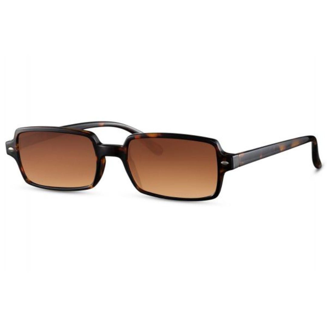Ορθογώνια Γυαλιά Ηλίου Austin της Exposure Sunglasses με προστασία UV400 σε καφέ χρώμα σκελετού και καφέ φακό. Πλάγια προβολή