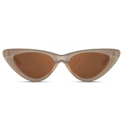 Cat Eye Γυαλιά Ηλίου Thandi της Exposure Sunglasses με προστασία UV400 σε μπεζ χρώμα σκελετού και καφέ φακό.